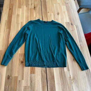 UNIQLO 100% Wool Crew Neck Sweater Emerald Green XL